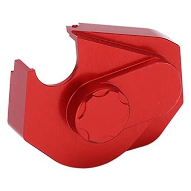 Imagem de Oreilet Caixa de engrenagens de metal, capa contra poeira, resistente ao desgaste, capa de caixa de engrenagens metálica durável 1/24 anodizada para axial SCX24 (vermelho)