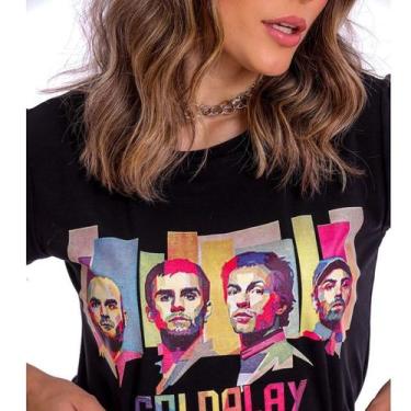 Imagem de Camiseta Coldplay Blusa Baby Look Feminina Rock - La Secret Store