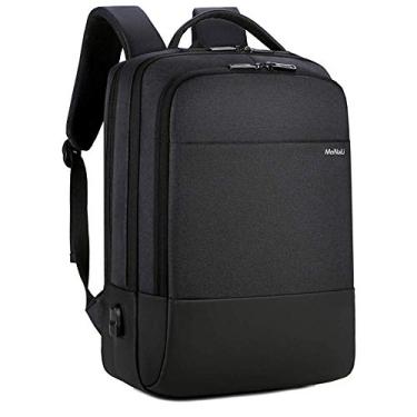 Imagem de Mochila para laptop à prova d'água e respirável multifuncional de carregamento USB para negócios Mochila masculina para computador