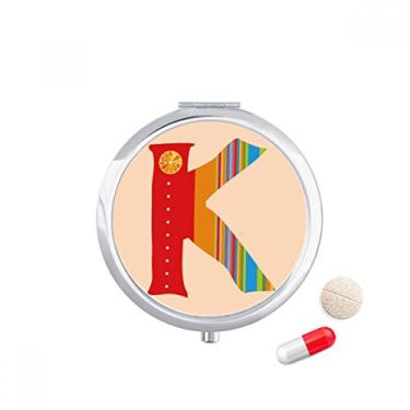 Imagem de Porta-comprimidos com estampa de frutas laranjas K com alfabeto