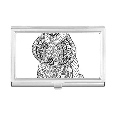 Imagem de Porta-cartões de visita com imagem de rato grande de animal, caixa de bolso