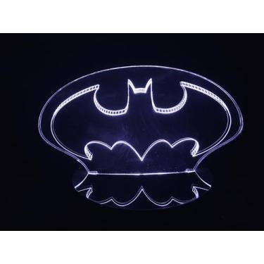 Imagem de Luminária Led 3D Batman Batsinal Acrílico Abajur - Geeknario