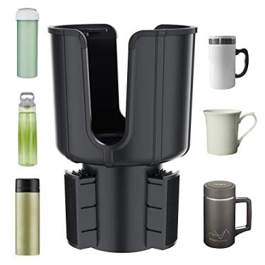 Imagem de GloBosenPur Suporte de copo expansor para carro organizador de carro com base ajustável, compatível com frascos Hydro Yeti de 20/26/30 onças grandes de 10,4 cm a 1134 g, serve para a maioria dos porta-copos, garrafas de diâmetro de 10,4 a 11,3 cm (1 peça)