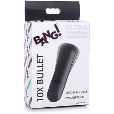Imagem de Bang Bala Metálica Vibratória Recarregável 10X - Preto