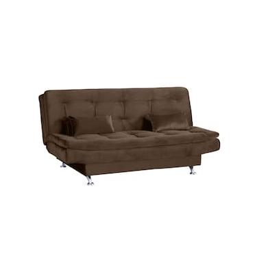 Imagem de Sofá-cama Matrix Leone em Tecido Veludo Plush 180cm de Largura