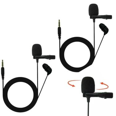 Imagem de Kit 2 Microfones de Lapela JBL CSLM20 P2 - Preto