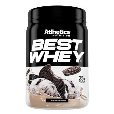 Imagem de Best Whey Atlhetica Nutrition com 25g de Proteína Sabor Cookies & Cream 450g