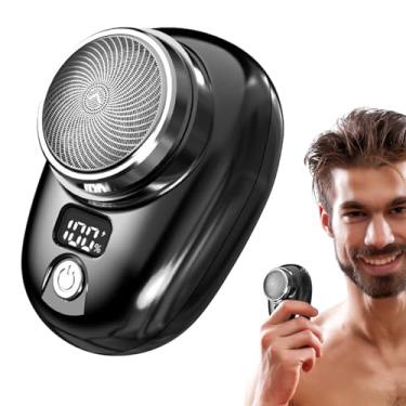 Imagem de Mini barbeador portátil | Mini barbeador elétrico portátil com display de nível de bateria | Máquina de barbear masculina para casa, carro, viagens, presente de aniversário, dia dos pais Xiaofeigun