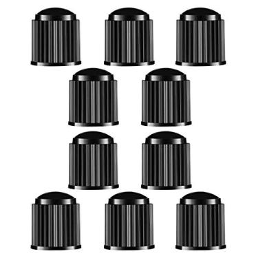 Imagem de Tampas de válvula de pneu, 10 peças de capa de plástico para pneu automotivo para SUV, motocicleta, caminhões, bicicleta, bicicleta, preto
