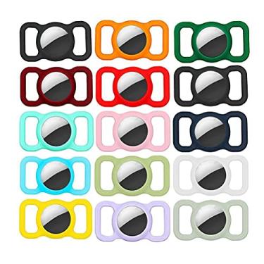 Imagem de Capa protetora de silicone compatível com Airtags Finder Scratch Pet Loop suporte compatível com Apple Airtag Air_Tag ajustável GPS rastreamento acessórios para cães e gatos, coleira