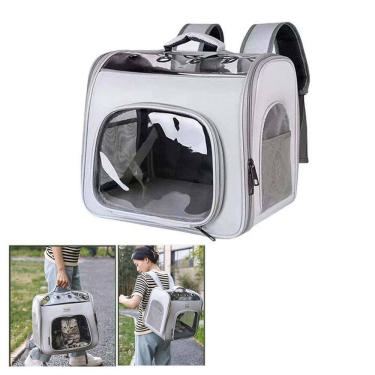 Imagem de Mochila Transporte Gato Pet Cachorro Cao Pequeno Porte Animal de Estimaçao Confortavel Ventilado