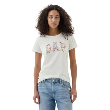Imagem de GAP Camiseta feminina com logotipo clássico, Sp Multi Floral, GG