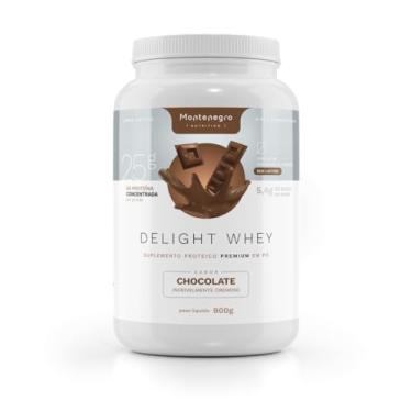 Imagem de Delight Whey Concentrado ZERO LACTOSE 900 g - Montenegro Nutrition (900 g, Chocolate)