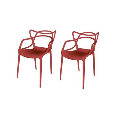 Imagem de Conjunto com 2 Cadeiras Berrini Vermelho