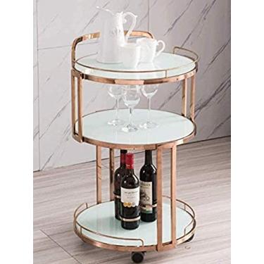 Imagem de Carrinho de servir, carrinho de cozinha, bar, armário sobre rodas, vinho, hotel, chá, bebida, branco rosa