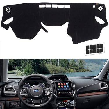 Imagem de KEYOOG Capa de painel de flanela antiderrapante para painel de carro adequado para Subaru Forester 2019 2020 2021 Protetor solar antiderrapante sem brilho (não para HUD)