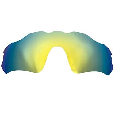 Imagem de Wetnenss Lentes de substituição para óculos de sol Oakley Radar EV Path OO9208/polarizadas de 1,5 mm/fácil de instalar (dourado)