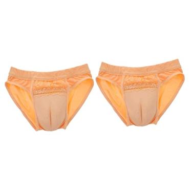 Imagem de 2 peças roupas masculinas para femininas transexuais de algodão masculino/3783 (Color : Light Yellowx2pcs, Size : Mediumx2pcs)