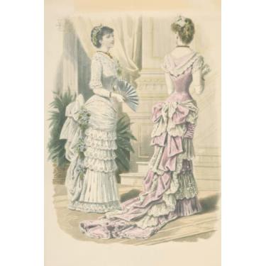 Imagem de Diário/caderno de capa feminina vintage - Série 4: 6x9 com 120 páginas pautadas