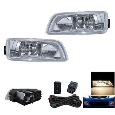 Imagem de LEVANLIGHT Conjunto de faróis de neblina para Honda Accord Sedan de 4 portas 2003-2007 | Lâmpadas de neblina de condução com lentes transparentes | Com lâmpadas de halogêneo H11 12V 35W e kit de