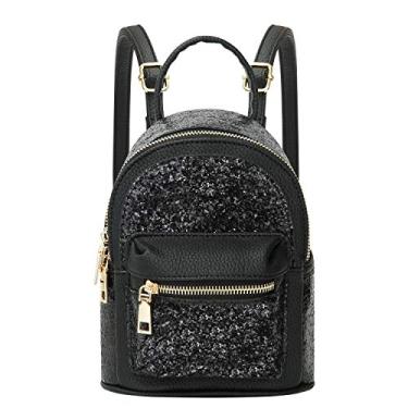 Imagem de JIANBAO Mini mochila de viagem para meninas, mochila escolar infantil, bolsa escolar, Preto, 8.2 x 7 x 4 (inch), Mochilas de viagem