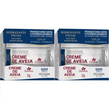 Imagem de 2 Hidratante Facial Creme De Aveia Suave 50g Davene