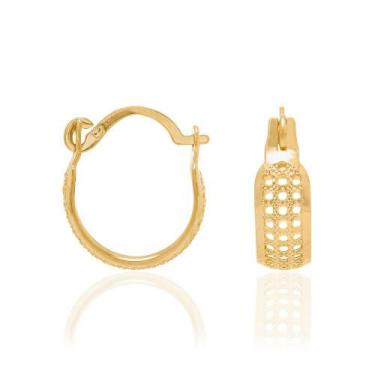 Imagem de Brincos banhado ouro 3x 24k 18k e 22k femininos argola pequenos quadra