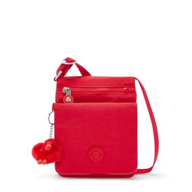 Imagem de Kipling Nova bolsa feminina Eldorado, transversal leve, bolsa de viagem de nylon, Vermelho Rouge, Small