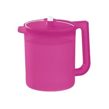 Imagem de New Tupperware Tupperware Jarra clássica pequena de 1,5 L com botão rosa