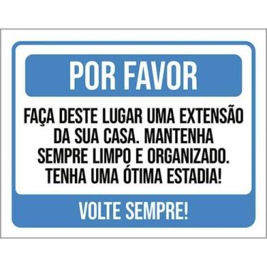 Imagem de Placa Por Favor Lugar Extensão Sua Casa Airbnb 36X46 - Sinalizo