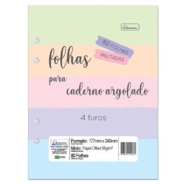 Imagem de Bloco Refil para Caderno Argolado 177 x 240mm 80 Folhas CADERSIL