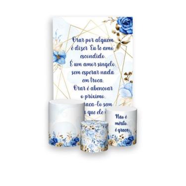 Imagem de Painel De Festa Vertical 1,50 x 2,20 + Trio De Capas Cilindro - Floral