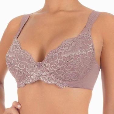 Imagem de Sutiã Sustentação Duloren 111745 Rendado, Berinjela, 44
