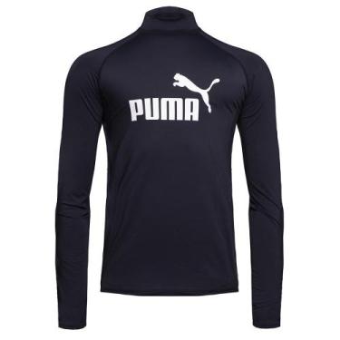 Imagem de Camisa Térmica Puma UV50+ Manga Longa Masculina - Preto, Preto, P