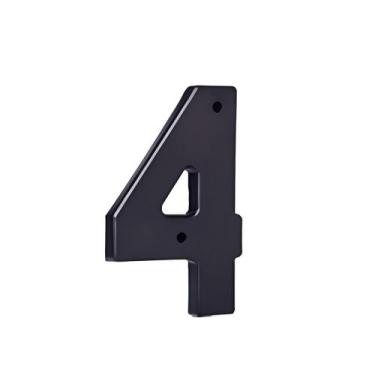 Imagem de Número Residencial Plástico 19cm Preto Nº4 - Mac Loren