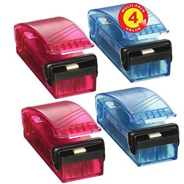 Imagem de iTouchless Seladora portátil de saco térmico (pacote com 4) para armazenamento hermético de alimentos, sela sacos de lanches, sacos de plástico de alumínio