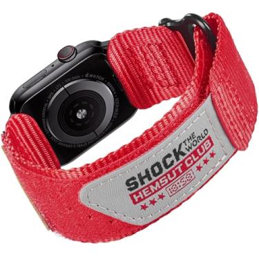 Imagem de Pulseira de relógio compatível com Apple Watch, pulseira esportiva de nylon super resistente com design de gancho para iWatch 42/44/45/38/40/41/49 mm, pulseira de substituição militar para Ultra1/2