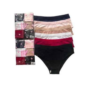 Imagem de Kit 12 calcinhas senhora algodão art stillus, Variadas, M