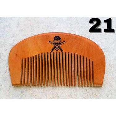 Imagem de Pente De Madeira Barba Cabelo Bigode Personalizado Sua Logo - LUALKI