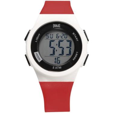 Imagem de Relógio Everlast Masculino A Prova D'Agua Digital Resistente, Vermelho