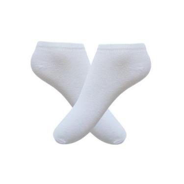 Imagem de Kit 9 Pares de Meias Bittar Sapatilha Masculina Algodão Branca Tam. 39