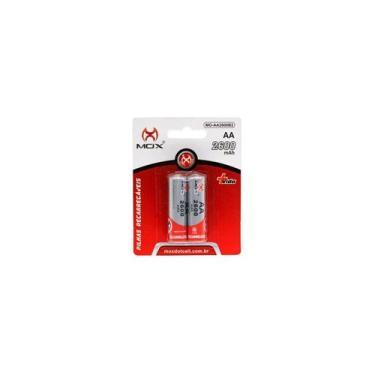 Imagem de Pilha Recarregável MOX AA 2600mAh 1.2V (Cartela com 2 Unidades)