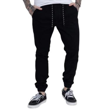 Imagem de Calça Jogger Sarja Premium Masculina Black Street Premium - Estilo Ren