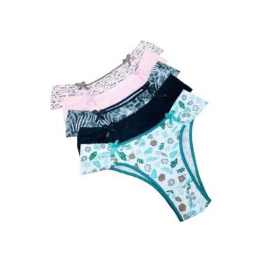 Imagem de Kit 6 calcinhas plus size asa delta conforto tanga atacado - AGYLA, M,