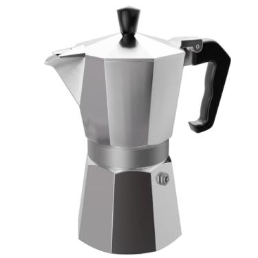 Imagem de LYOR - Cafeteira Italiana de Alumínio 250ml com Cabo em Baquelite - Capacidade para 6 Doses