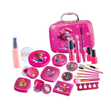 Imagem de Esquirla Meninas Maquiagem Brinquedo Kits Cosméticos Maquiagem Brinquedo Conjunto Beleza Brinquedo Faz de Conta Brincadeira Bolsa Kits para Meninas Crianças