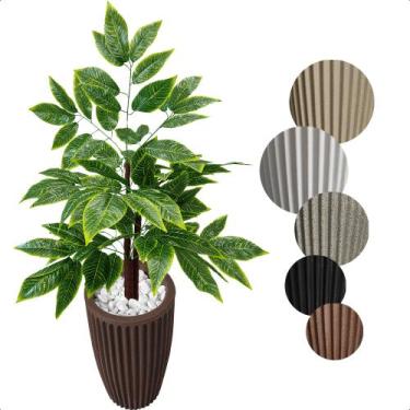 Imagem de Brasileirinho Planta Artificial com Vaso Decorativo - Flor de Mentirin