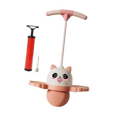 Imagem de Pegciuho Bola de Pular de Panda com Alça, Pogo Stick, Placa de Equilíbrio para Crianças, Brinquedo Divertido para Playground Infantil, Rosa