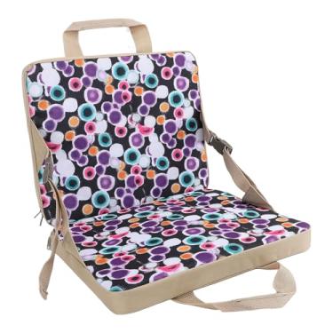 Imagem de Almofada para Cadeira Dobrável Ao Ar Livre, Estrutura de Reforço Resistente a Rasgos Almofada Portátil para Estádio Infantil Com Alça Confortável para Acampamento de Pesca (PURPLE)