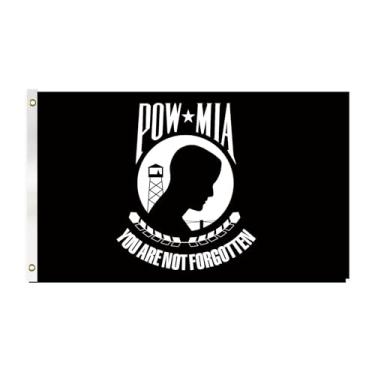 Imagem de Generic National Pow Mia 8 x 5 pés You Are Not Forgetten Flags Powmia Prisioneiro de Guerra Bandeira com 2 ilhós para decoração de parede interna de jardim ao ar livre
